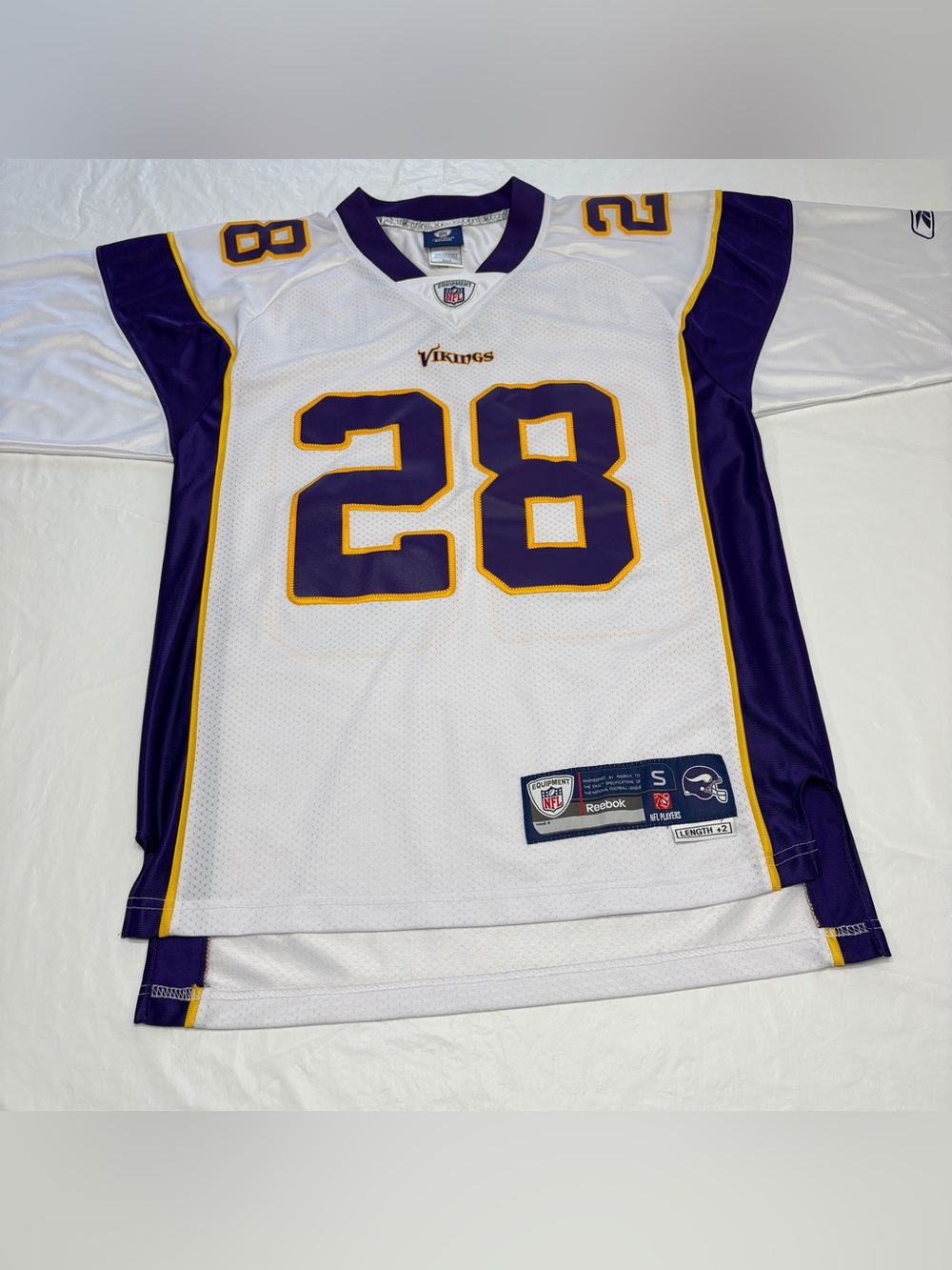 Reebok Minnesota Vikings Adrian Peterson #28 Jersey Men’s Small Length +2
